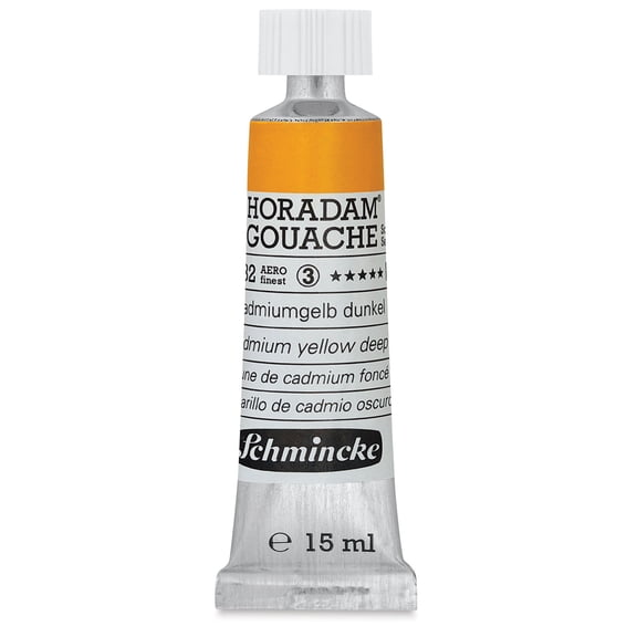 Schmincke Horadam Artist Gouache - Cadmium Yellow Deep, 15 ml tube