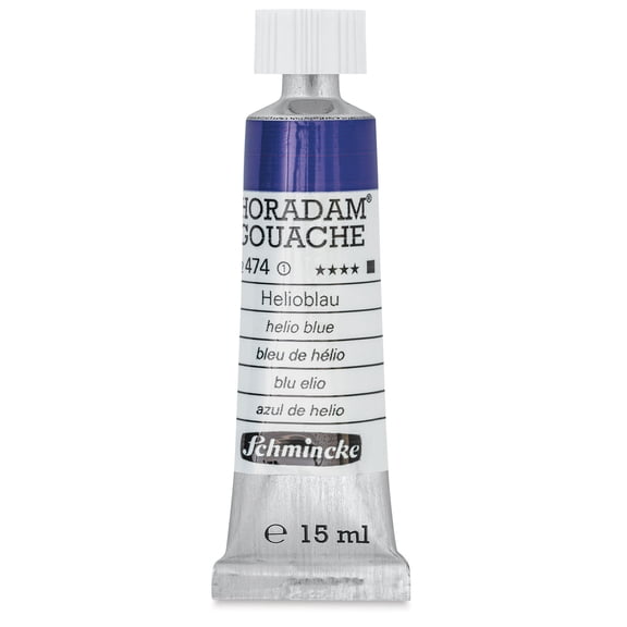 Schmincke Horadam Artist Gouache - Helio Blue, 15 ml tube