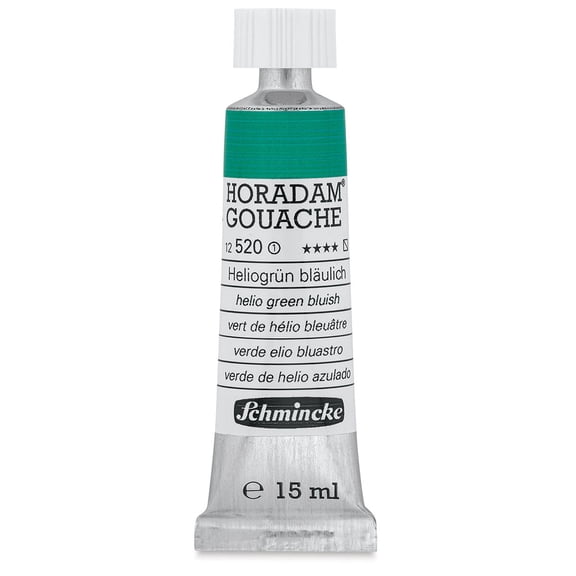 Schmincke Horadam Artist Gouache - Helio Green Blueish, 15 ml tube