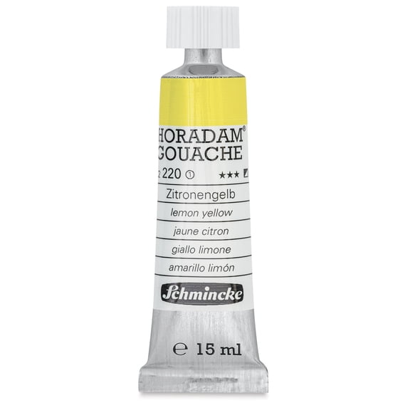 Schmincke Horadam Artist Gouache - Lemon Yellow, 15 ml tube