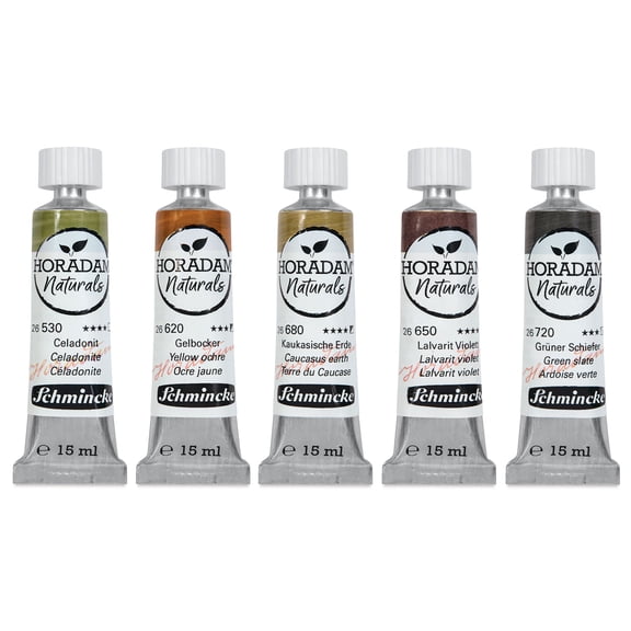 Schmincke Horadam Naturals Watercolor Tubes - Set of 5, Earth Colors, 15 ml
