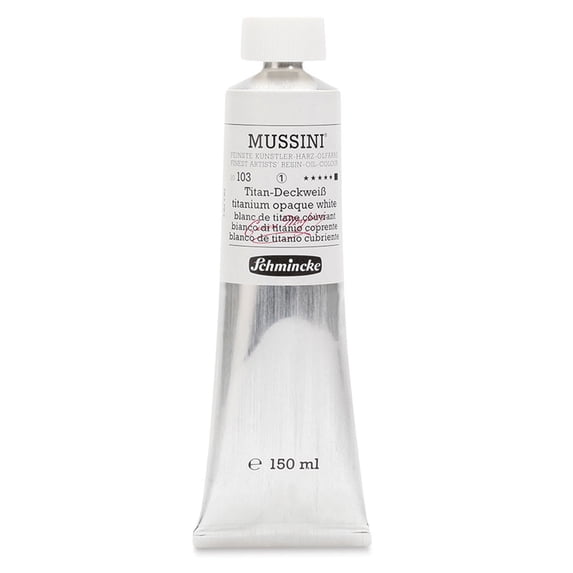 Schmincke Mussini Oil Color - Titanium Opaque White, 150 ml tube