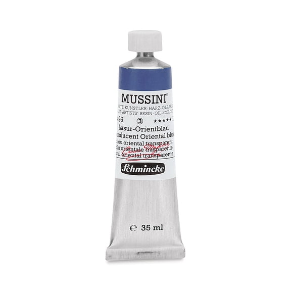 Schmincke Mussini Oil Color - Translucent Oriental Blue, 35 ml tube