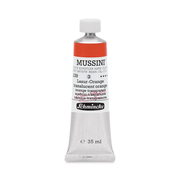 Schmincke Mussini Oil Color - Transparent, Translucent Orange, 35 ml tube