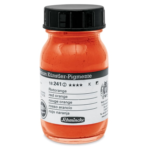 Schmincke Pigment - Red Orange, 100 ml Jar