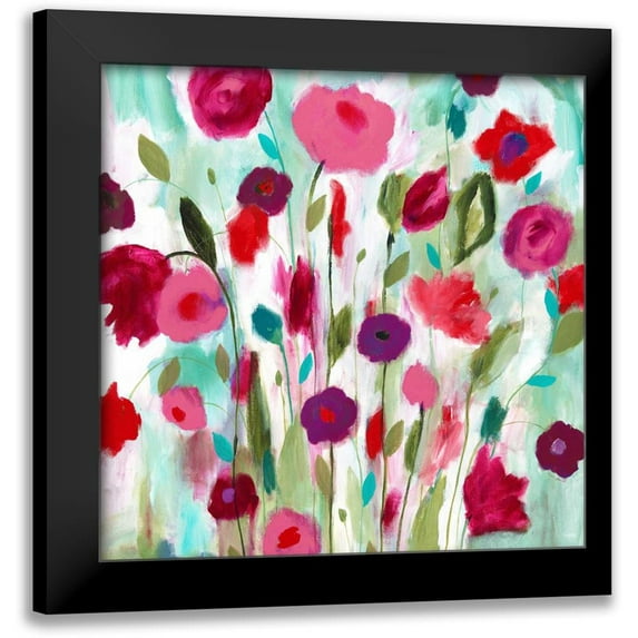 Schmitt, Carrie 12x12 Black Modern Framed Museum Art Print Titled - Happy Garden