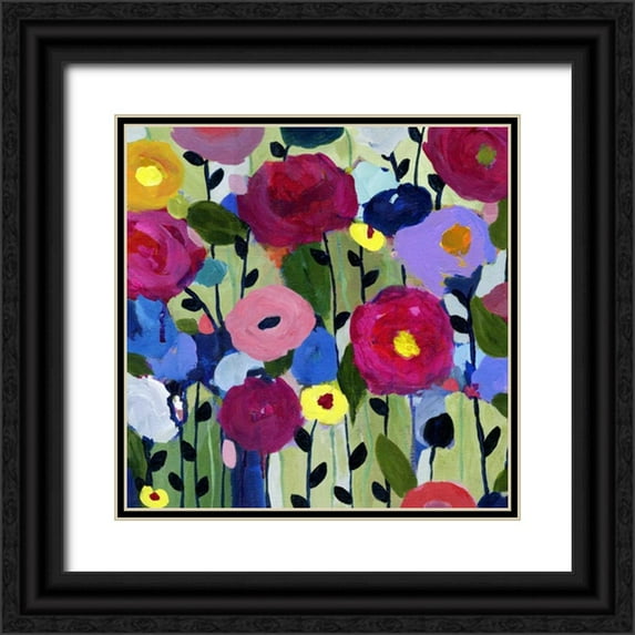 Schmitt, Carrie 26x26 Black Ornate Wood Framed with Double Matting Museum Art Print Titled - Prayer Garden