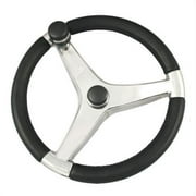 Schmitt Evo Pro 316 Cast Stainless Steel Steering Wheel with Control Knob 13.5in. Diameter