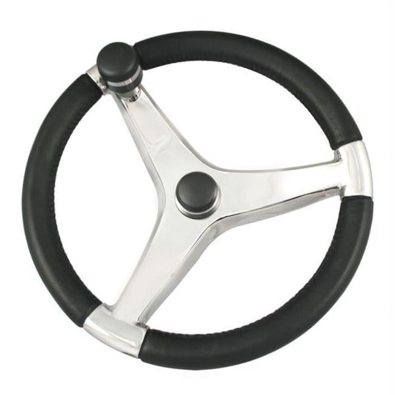 Schmitt & Ongaro Marine Schmitt Evo Pro 316 Cast Stainless Steel Steering Wheel with Control Knob 15.5in. Diameter