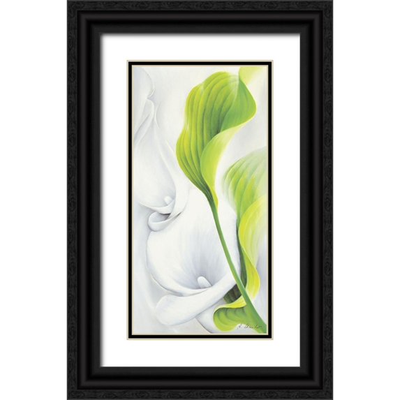 Schmucker, Annette 11x18 Black Ornate Wood Framed with Double Matting Museum Art Print Titled - Calla II