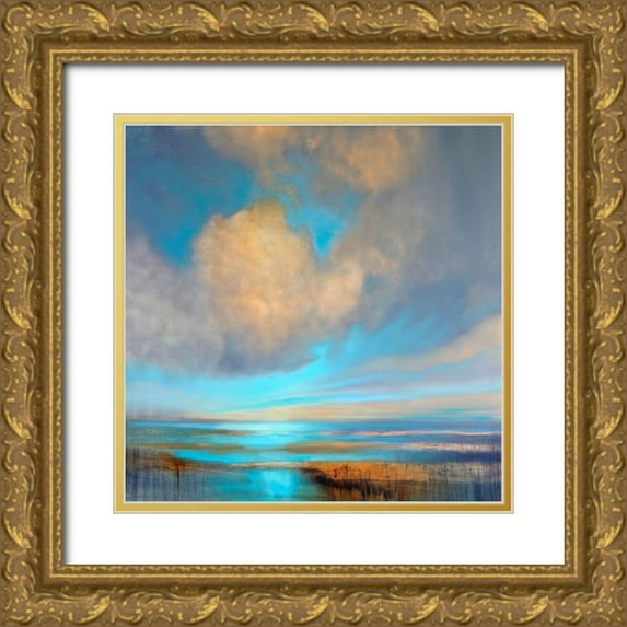Schmucker, Annette 15x15 Gold Ornate Wood Framed with Double Matting Museum Art Print Titled - Kleines Gluck