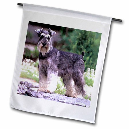 3dRose, Schnauzer, 12 x 18 inch Garden Flag