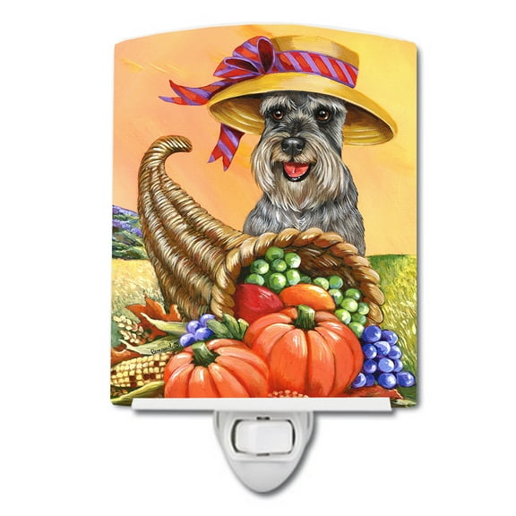 Schnauzer Autumn Ceramic Night Light