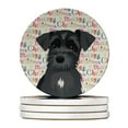 thumbnail image 1 of Schnauzer Black #1 Christmas Large Sandstone Coasters Pack of 4 4 in x 4 in, 1 of 3
