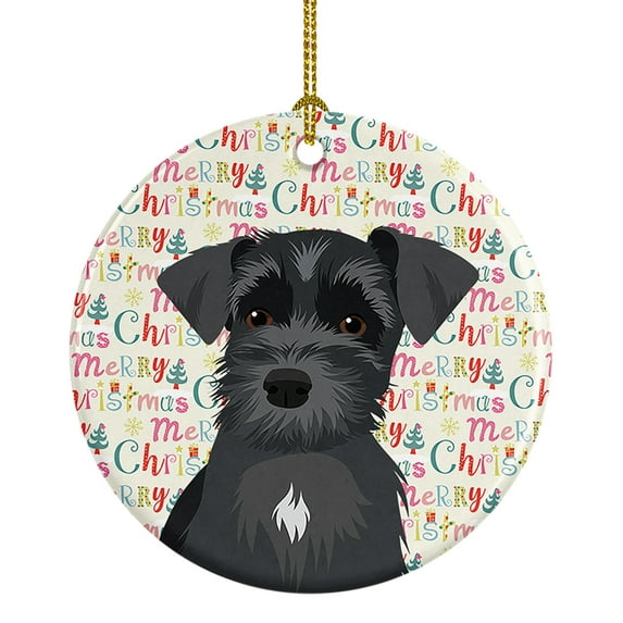 Schnauzer Black #1 Christmas Ceramic Ornament 2.8 in x 2.8 in