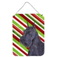 thumbnail image 1 of Schnauzer Candy Cane Holiday Christmas Wall or Door Hanging Prints, 1 of 2