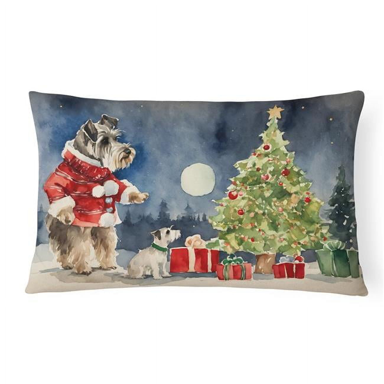 Schnauzer 2025 christmas pillow