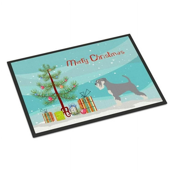 Schnauzer Christmas Indoor or Outdoor Mat - 24 x 36 in.