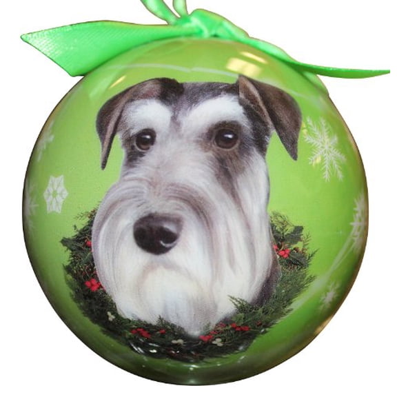 Schnauzer Christmas Ornament Shatter Proof Ball Easy To Personalize A Perfect Gift For Schnauzer Lovers