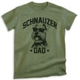 thumbnail image 1 of Schnauzer Dad, Unisex Men's Shirt, Mini Schnauzer, Schnauzer Owner, Funny Dog Dad Gift, Heather Military Green, Small, 1 of 6