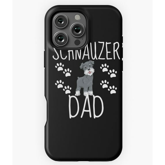 Schnauzer Dad Vector Dog Lover Gift Phone Case for iPhone 16 15 14 13 12 11 Pro Max