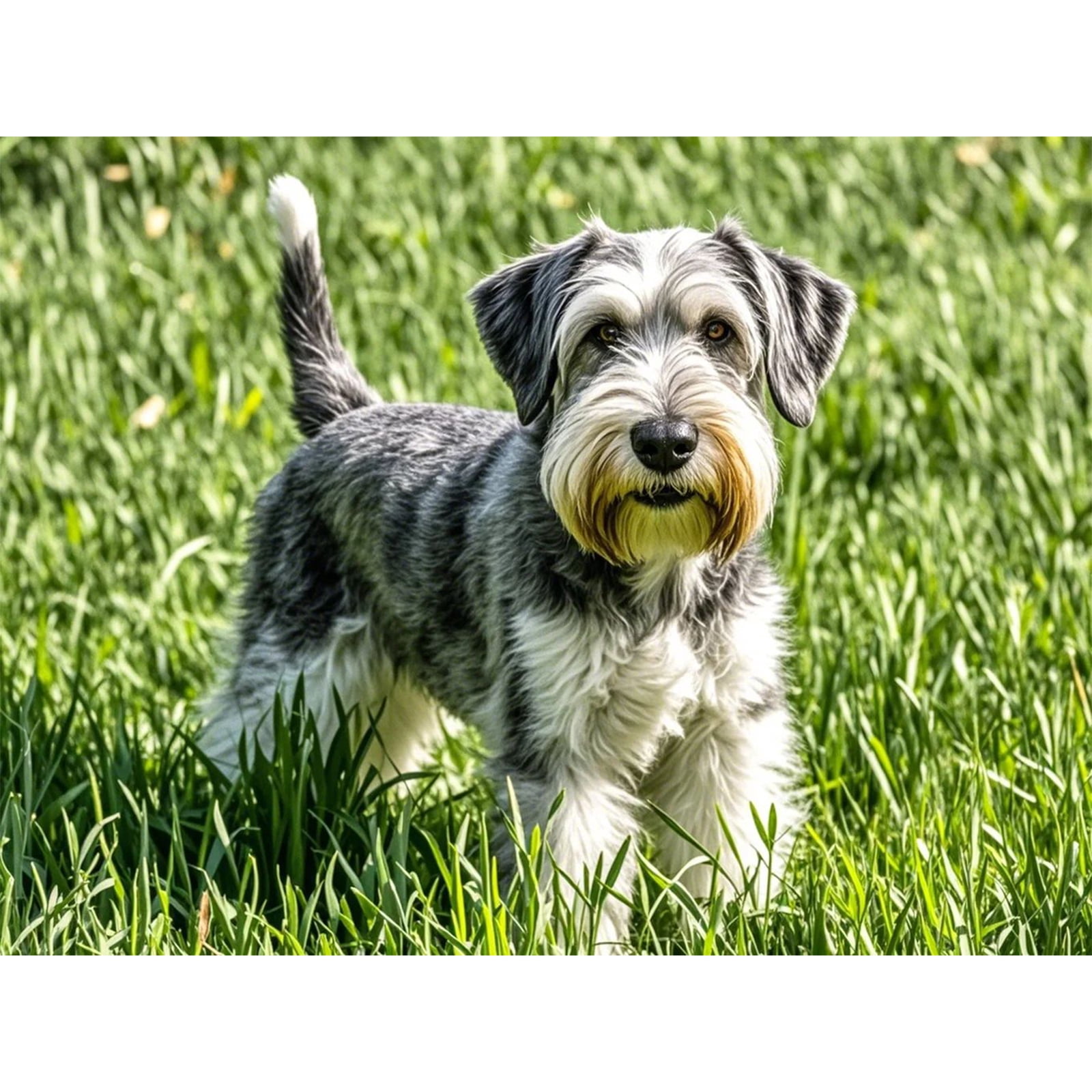 Diamond Painting 5D Fai Da Te – Schnauzer – Kit Completo Tela 30x40cm – Diamanti Rotondi
