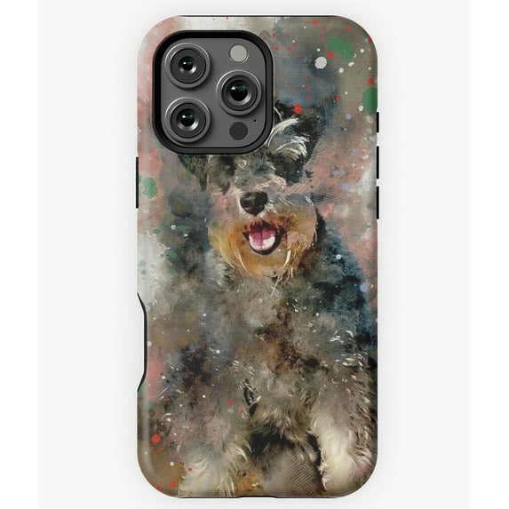 Schnauzer Dog Art Cute Sweet Puppy Phone Case for iPhone 16 15 14 13 12 11 Pro Max