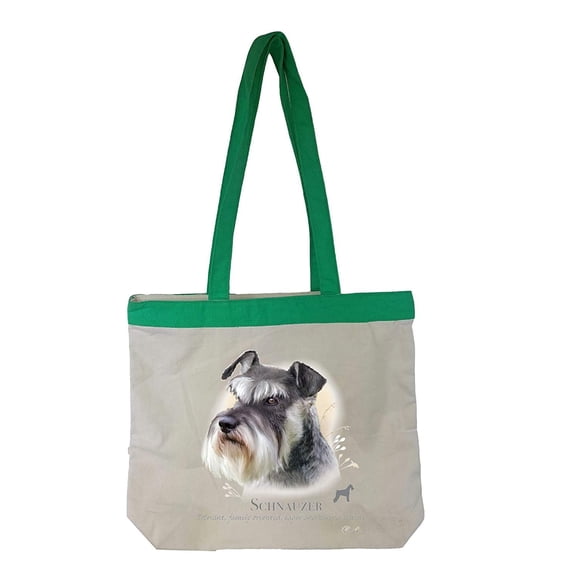 Schnauzer Dog Breed Beach Bag or Carry All Shopping Tote Bag Handbag by 101 BEACH - Unisex