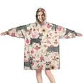 thumbnail image 1 of Schnauzer Dog and Flower Floral Wearable Oversized Blanket,Wearable Blanket Hoodie for Adults,Cozy Hooded Blankets with Super Pockets,Super Warm Fuzzy Pullover for Women & Men, 1 of 6