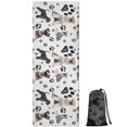thumbnail image 1 of Schnauzer Dog and Footprints Hot Yoga Mat Towel Non Slip for Hot Yoga - Quick-Drying Yoga Mat Cover with 4 Corner Pockets with Travel Bag - Hot Yoga Towel Non Slip Grip Moisture Wicking Sweat 70"x26", 1 of 6