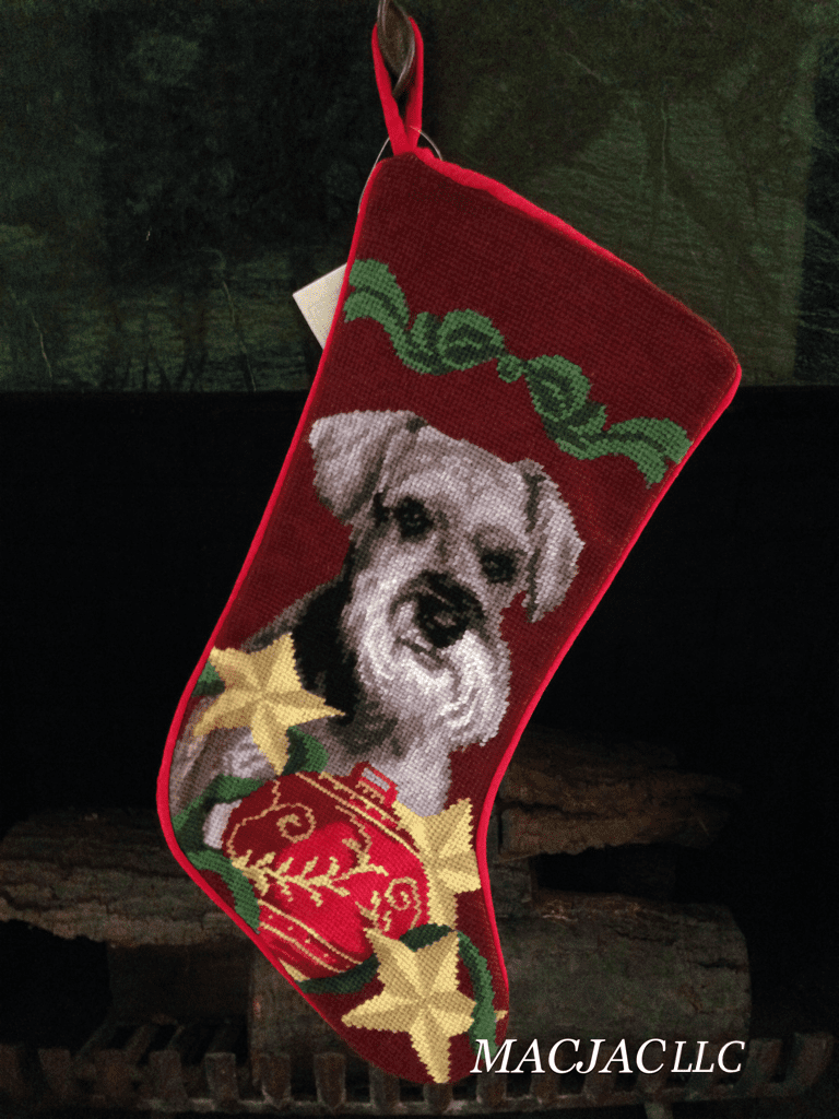 Santa Christmas Needlepoint Stocking – MACJACLLC