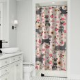 thumbnail image 1 of Schnauzer Dog and Pioneer Flower Shower Curtain 36"x72" ,Bathroom Decorative Shower Curtains Set with 12 Hooks,Modern Waterproof Washable Shower Curtain, 1 of 6