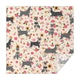 thumbnail image 1 of Schnauzer Dog and Pioneer Flower Square Tablecloth,Waterproof Square Table Cover,Wipeable Spillproof Washable Table Cover for Home Kitchen Party Decor 52"x52"(132x132cm), 1 of 6