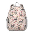 thumbnail image 1 of Schnauzer Dog and Flower Floral Backpack for School,Cute School Bag,Schoolbag with Adjustable Shoulder Straps & Padded Back,15"x11.42"x5.5", 1 of 6