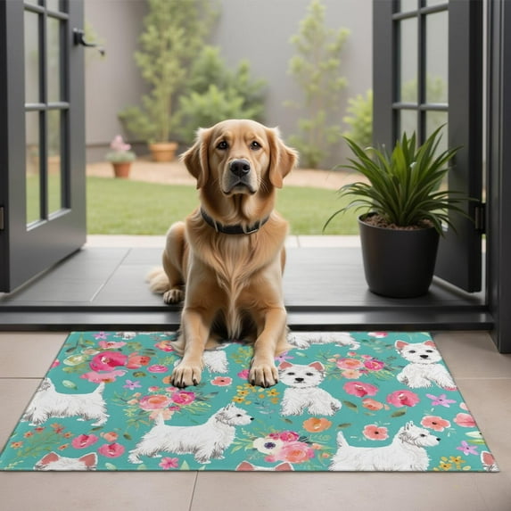 Schnauzer Dogs Door Rugs,Washable Non Slip Door Mats Indoor,Decorative Door Mats,Entry Mat Indoor for Entrance,Bedroom,Kitchen,Bathroom,20"x32"