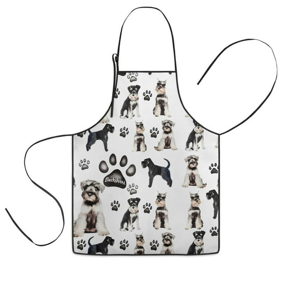 Schnauzer Dogs Kids Aprons for Girls and Boys,Adjustable Neck Strap Toddler Aprons for Kids Cooking Baking