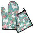 thumbnail image 1 of Schnauzer Dogs Kitchen Oven Mitt and Pot Holder Sets 2 Pcs for Baking, Cooking and Grilling, Heat Resistant Up To 392 °F, 1 of 7