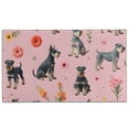 thumbnail image 1 of Schnauzer Dogs and Pioneer Flower Door Rugs,Washable Non Slip Door Mats Indoor,Decorative Door Mats,Entry Mat Indoor for Entrance,Bedroom,Kitchen,Bathroom,17"x30", 1 of 6