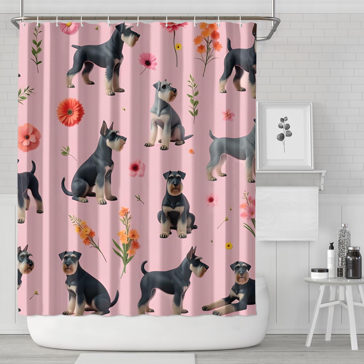 Dogs And Terry Cloth Curtains Safety photo