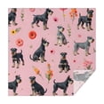 thumbnail image 1 of Schnauzer Dogs and Pioneer Flower Square Tablecloth,Waterproof Square Table Cover,Wipeable Spillproof Washable Table Cover for Home Kitchen Party Decor 42"X42"(107x107cm), 1 of 6