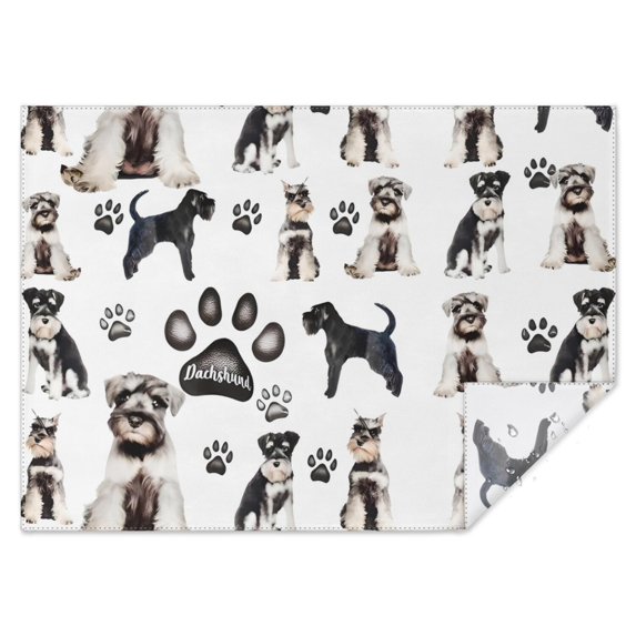 Schnauzer Dogs Rectangle Tablecloth 60"x84",Waterproof Polyester Rectangle Table Cloth, Wipeable Spillproof Polyester Tablecloth for Dining, Camping, Indoor and Outdoor