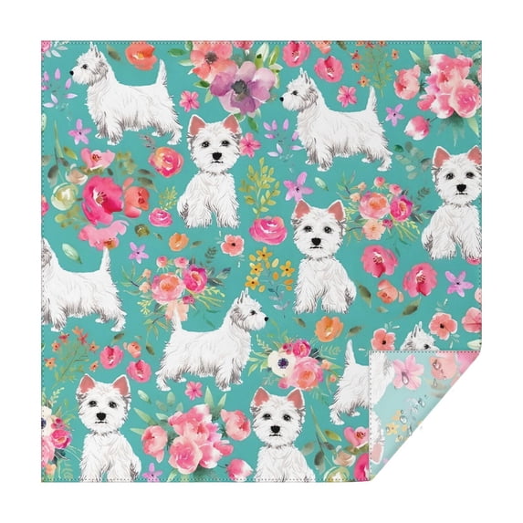 Schnauzer Dogs Square Tablecloth,Waterproof Square Table Cover,Wipeable Spillproof Washable Table Cover for Home Kitchen Party Decor 52"x52"(132x132cm)