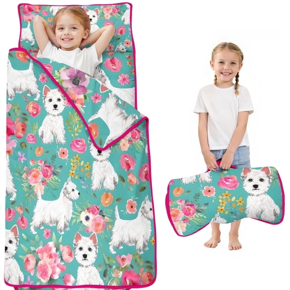Schnauzer Dogs Toddler Nap Mats for Kids Preschool,Sleeping Mat Bag or Kids,Toddler Sleeping Bag,Toddler Nap Mat or Daycare