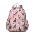 thumbnail image 1 of Schnauzer Dogs and Flowers Backpack for School,Cute School Bag,Schoolbag with Adjustable Shoulder Straps & Padded Back,13.4"x11"x4.7", 1 of 6