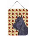 thumbnail image 1 of Schnauzer Giant Fall Leaves Portrait Aluminum Metal Wall & Door Hanging Prints - 12 x 16 in., 1 of 1