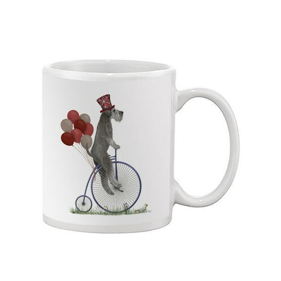 Schnauzer Grey Penny Farthing Mug - Fab Funky Designs,