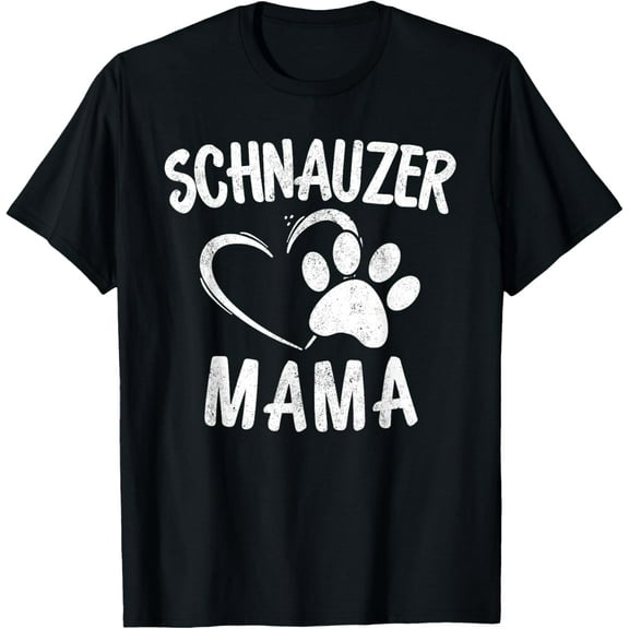 Schnauzer Mama Gift Dog Lover Apparel Schnauzers Mom T-Shirt men and women can wear, black, white, gifts