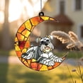 thumbnail image 1 of Schnauzer Moon Acrylic Suncatcher Window Hanging Memorial Gift for Dog Lovers, 1 of 5
