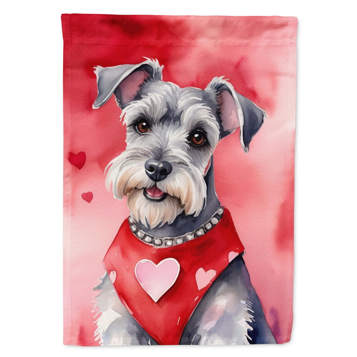 Schnauzer My Valentine Garden Flag 11.25 in x 15.5 in
