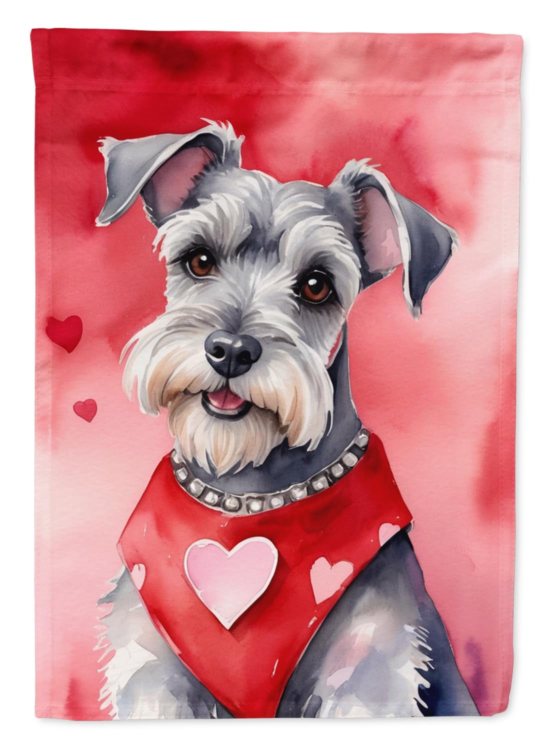 Schnauzer My Valentine House Flag 28 in x 40 in